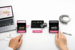 Mehr über den Artikel erfahren Online, Juwelier oder Trauringstudio: Wo kauft man Eheringe am besten?