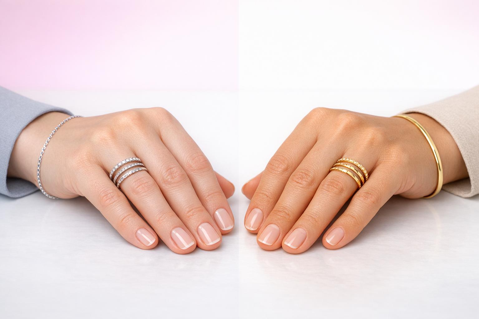Mehr über den Artikel erfahren Weißgold vs. Gelbgold: Welche Farbe passt zu mir?
