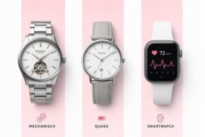 Mehr über den Artikel erfahren 3 Arten von Uhren erklärt: Mechanisch, Quarz, Smartwatch